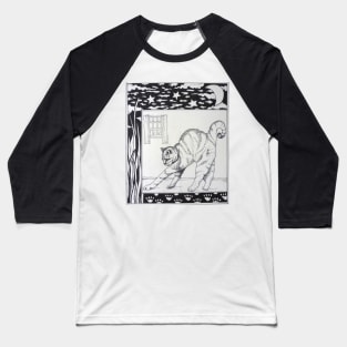 If Aubrey Beardsley had a cat.... Baseball T-Shirt